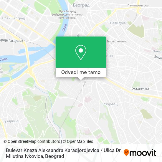 Bulevar Kneza Aleksandra Karadjordjevica / Ulica Dr. Milutina Ivkovica mapa