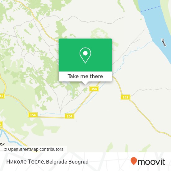 Николе Тесле mapa