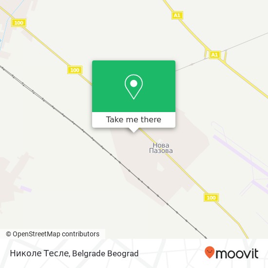 Николе Тесле mapa