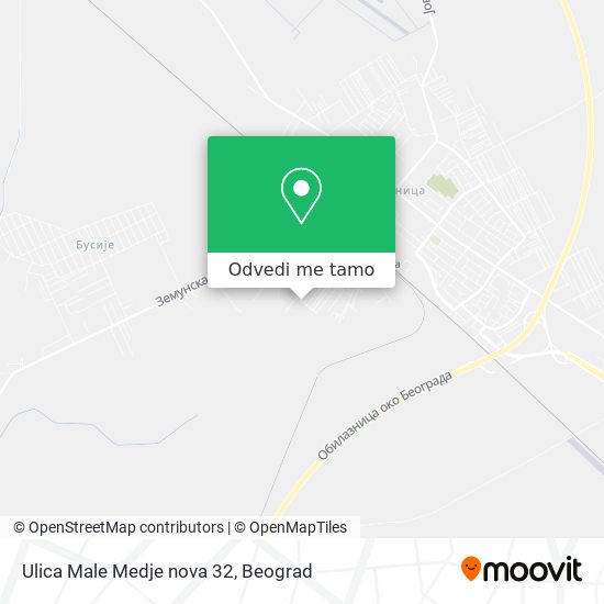 Ulica Male Medje nova 32 mapa