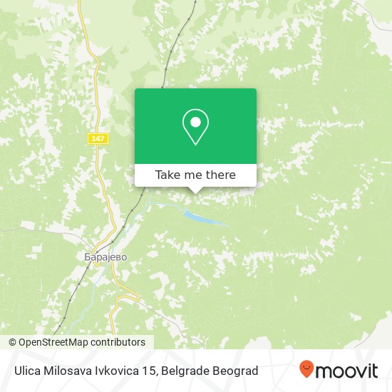 Ulica Milosava Ivkovica 15 mapa