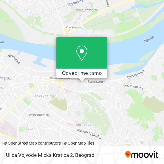 Ulica Vojvode Micka Krstica 2 mapa