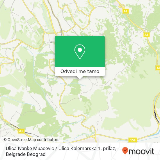 Ulica Ivanke Muacevic / Ulica Kalemarska 1. prilaz mapa