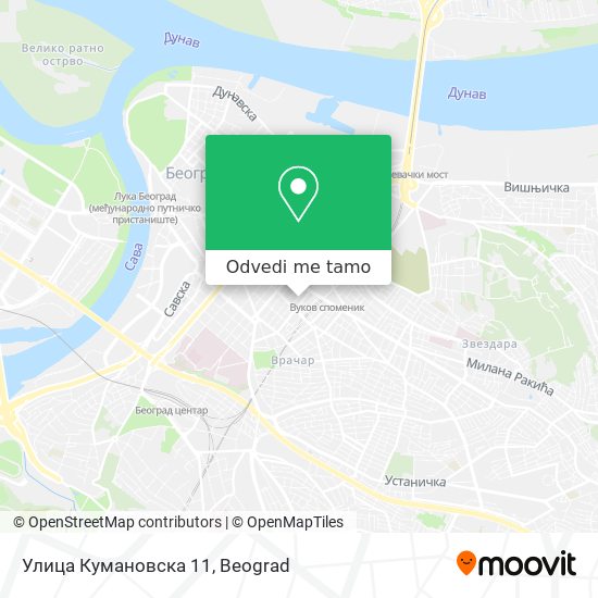 Улица Кумановска 11 mapa