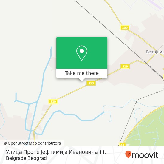 Улица Проте Јефтимија Ивановића 11 mapa