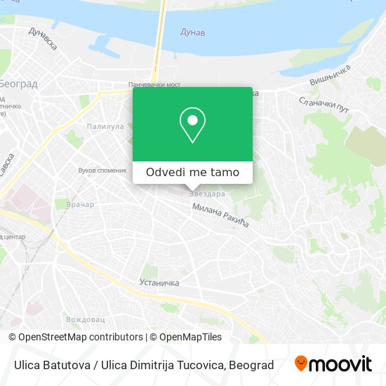 Ulica Batutova / Ulica Dimitrija Tucovica mapa