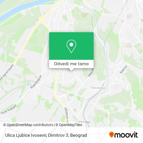 Ulica Ljubice Ivosevic Dimitrov 3 mapa