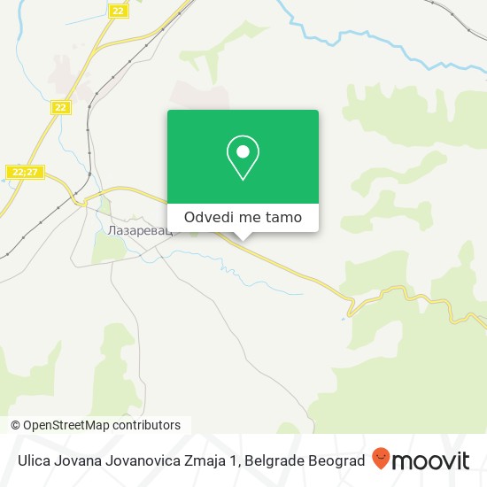 Ulica Jovana Jovanovica Zmaja 1 mapa