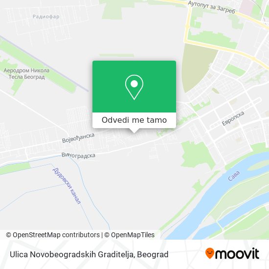 Ulica Novobeogradskih Graditelja mapa