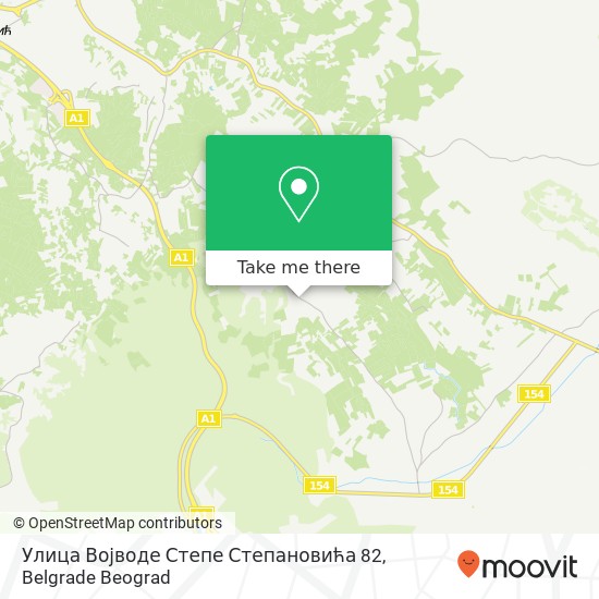 Улица Војводе Степе Степановића 82 mapa