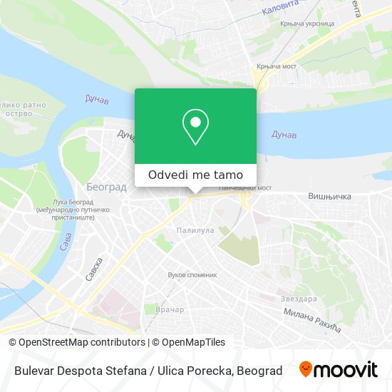 Bulevar Despota Stefana / Ulica Porecka mapa