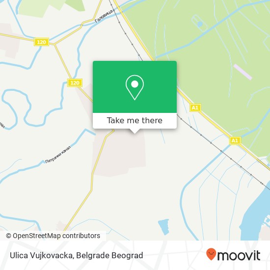 Ulica Vujkovacka mapa