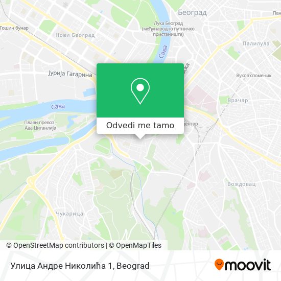 Улица Андре Николића 1 mapa