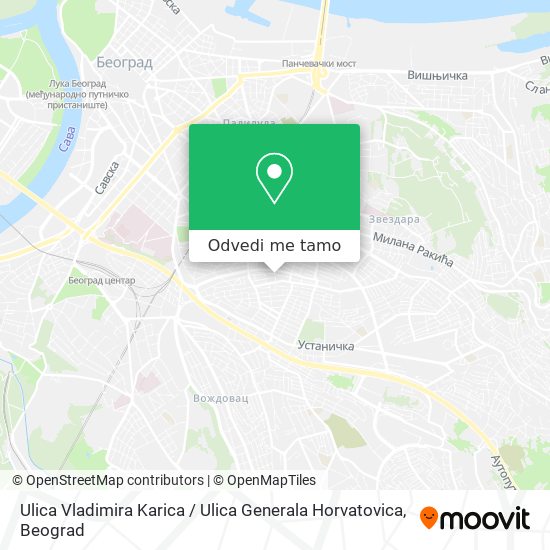 Ulica Vladimira Karica / Ulica Generala Horvatovica mapa