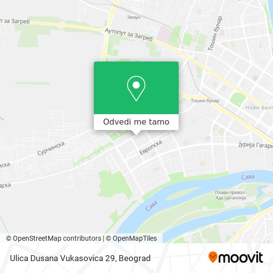 Ulica Dusana Vukasovica 29 mapa