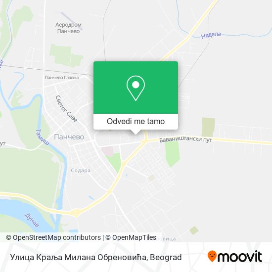 Улица Краља Милана Обреновића mapa