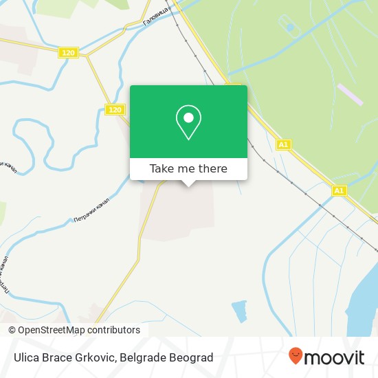 Ulica Brace Grkovic mapa