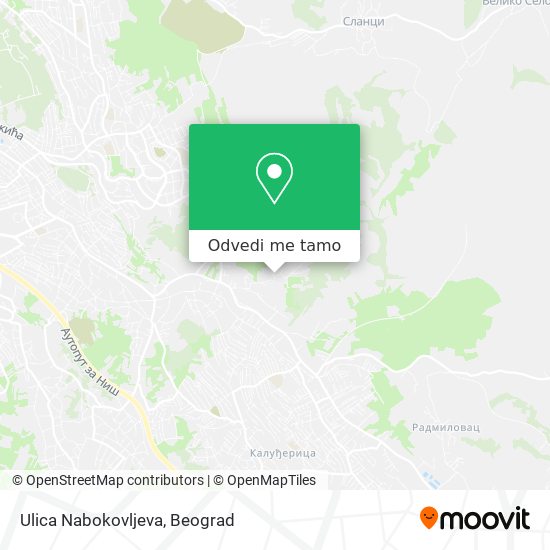 Ulica Nabokovljeva mapa