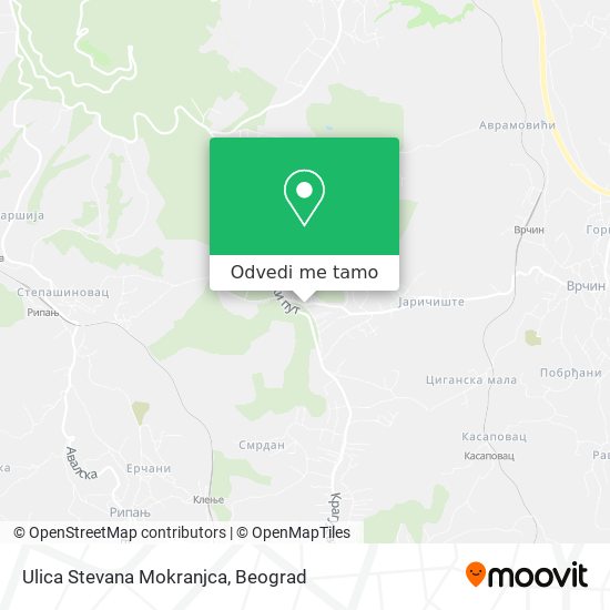 Ulica Stevana Mokranjca mapa