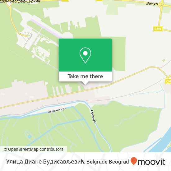 Улица Диане Будисављевић mapa