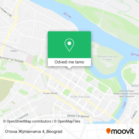 Отона Жупанчича 4 mapa
