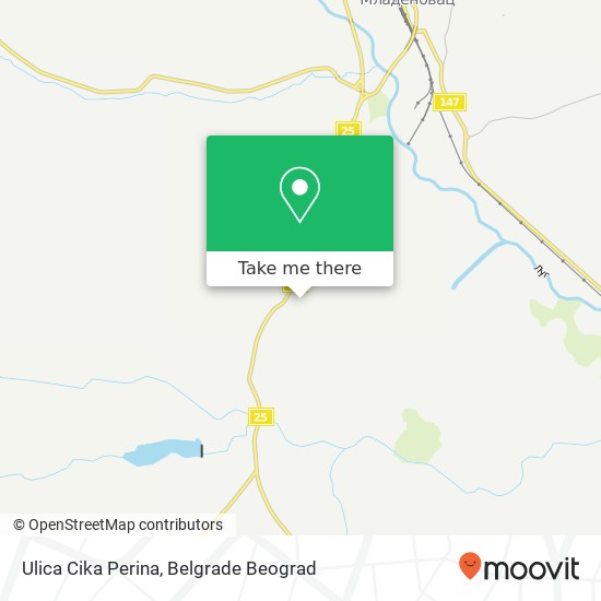 Ulica Cika Perina mapa