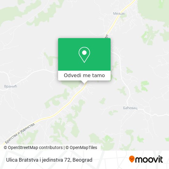 Ulica Bratstva i jedinstva 72 mapa