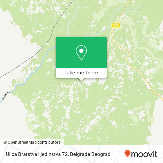 Ulica Bratstva i jedinstva 72 mapa