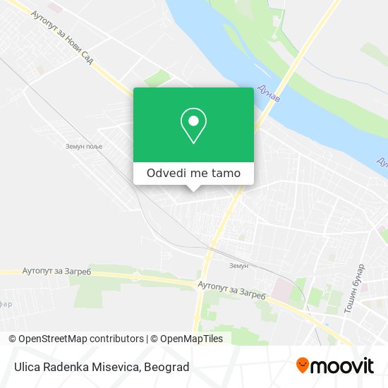 Ulica Radenka Misevica mapa