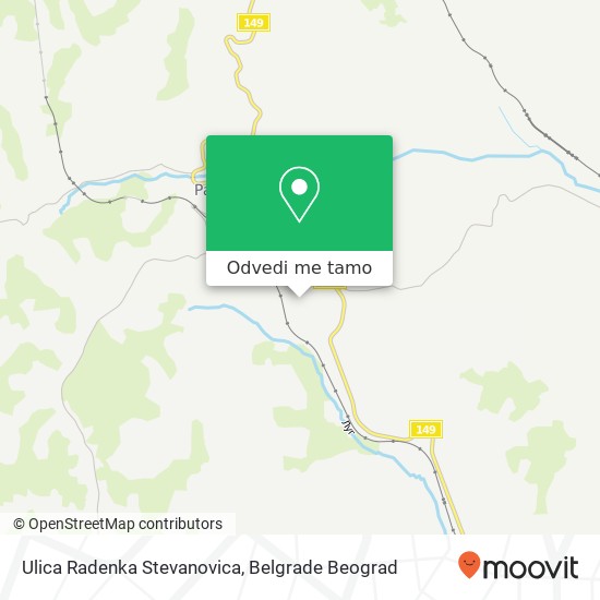 Ulica Radenka Stevanovica mapa