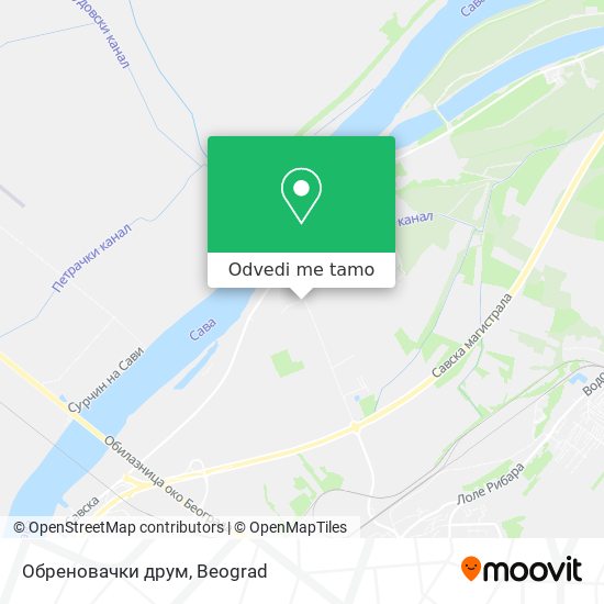 Обреновачки друм mapa