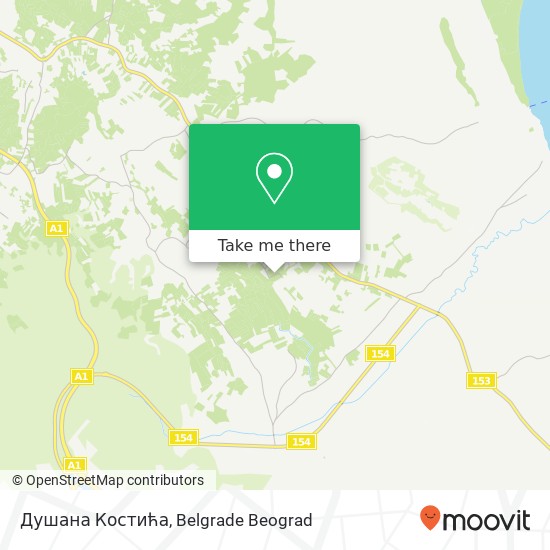 Душана Костића mapa