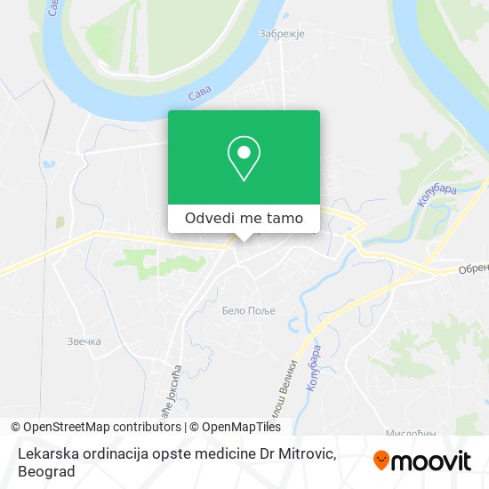 Lekarska ordinacija opste medicine Dr Mitrovic mapa