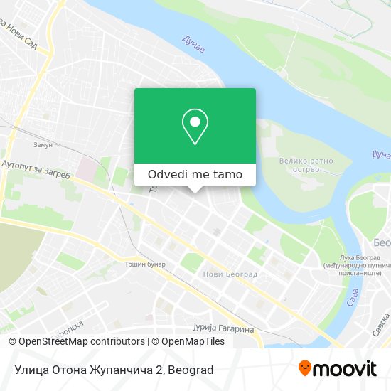 Улица Отона Жупанчича 2 mapa