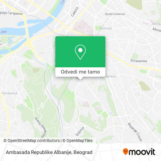 Ambasada Republike Albanije mapa