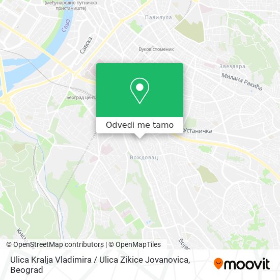 Ulica Kralja Vladimira / Ulica Zikice Jovanovica mapa