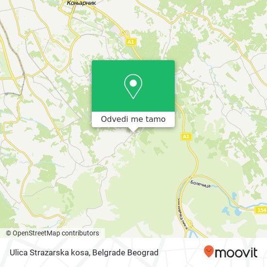 Ulica Strazarska kosa mapa