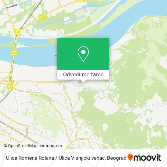 Ulica Romena Rolana / Ulica Visnjicki venac mapa