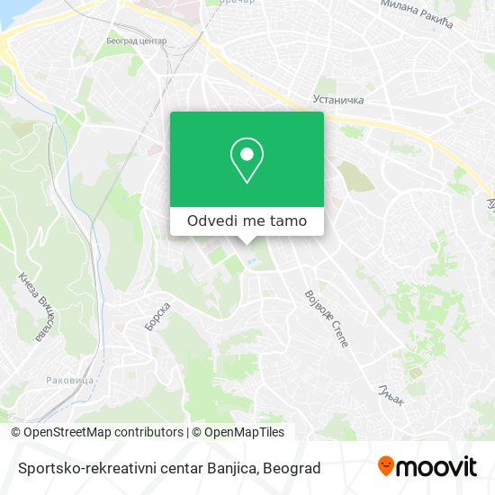 Sportsko-rekreativni centar Banjica mapa