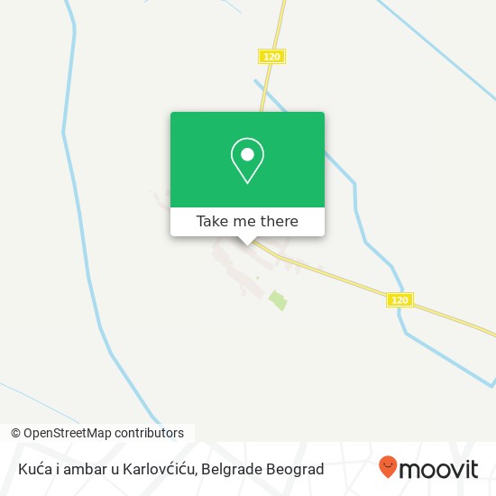 Kuća i ambar u Karlovćiću mapa