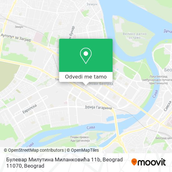 Булевар Милутина Миланковића 11b, Beograd 11070 mapa