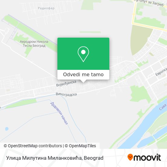 Улица Милутина Миланковића mapa