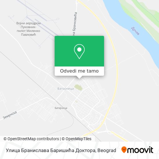 Улица Бранислава Баришића Доктора mapa