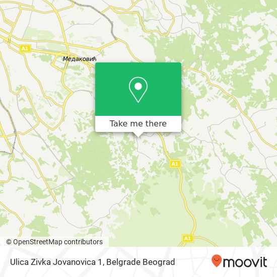 Ulica Zivka Jovanovica 1 mapa