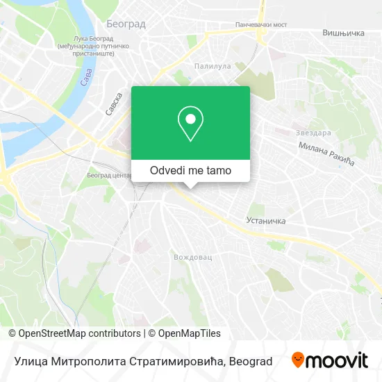 Улица Митрополита Стратимировића mapa
