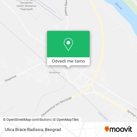 Ulica Brace Radisica mapa