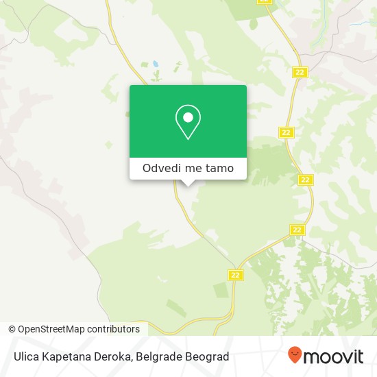 Ulica Kapetana Deroka mapa