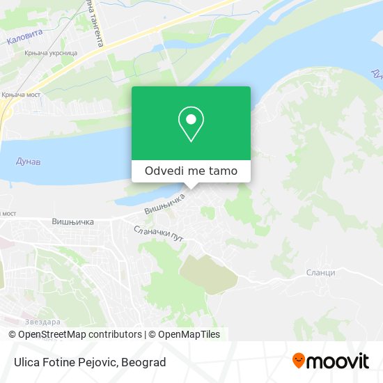 Ulica Fotine Pejovic mapa