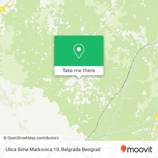 Ulica Sime Markovica 10 mapa