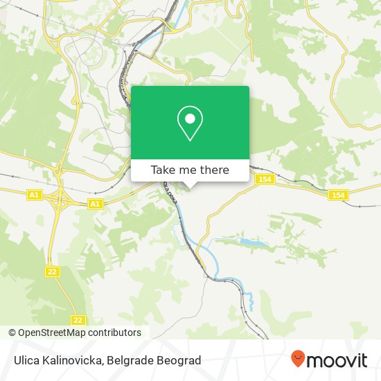 Ulica Kalinovicka mapa